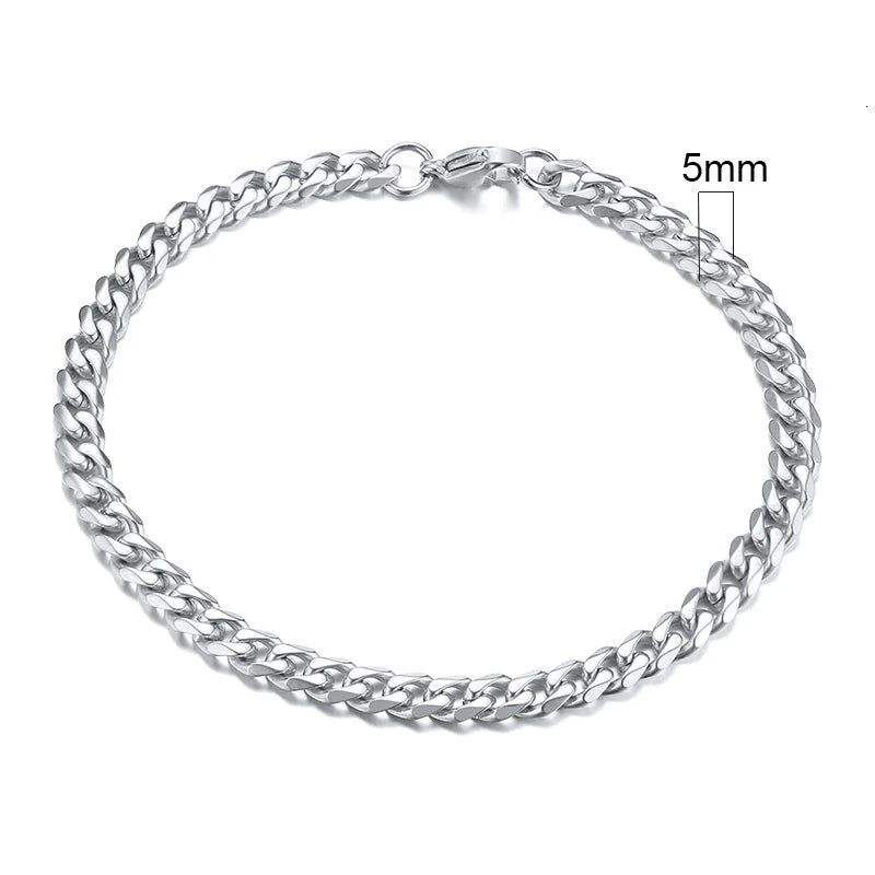 CUBAN LINK BRACELET 5MM - SILVER