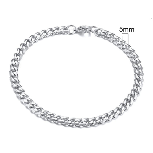 CUBAN LINK BRACELET 5MM - SILVER