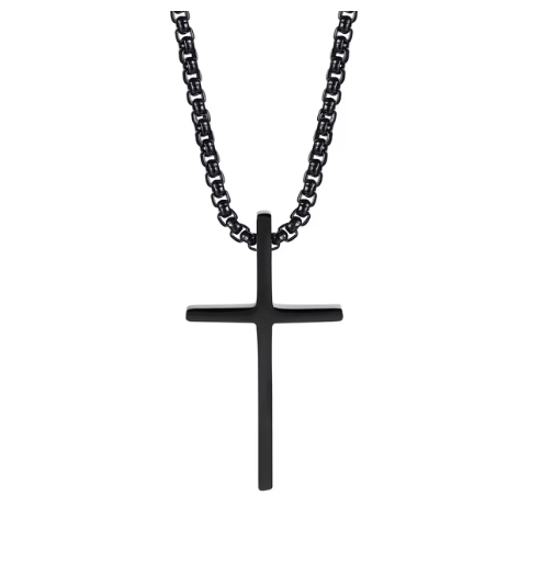 THE SAVIOR CROSS PENDANT - BLACK